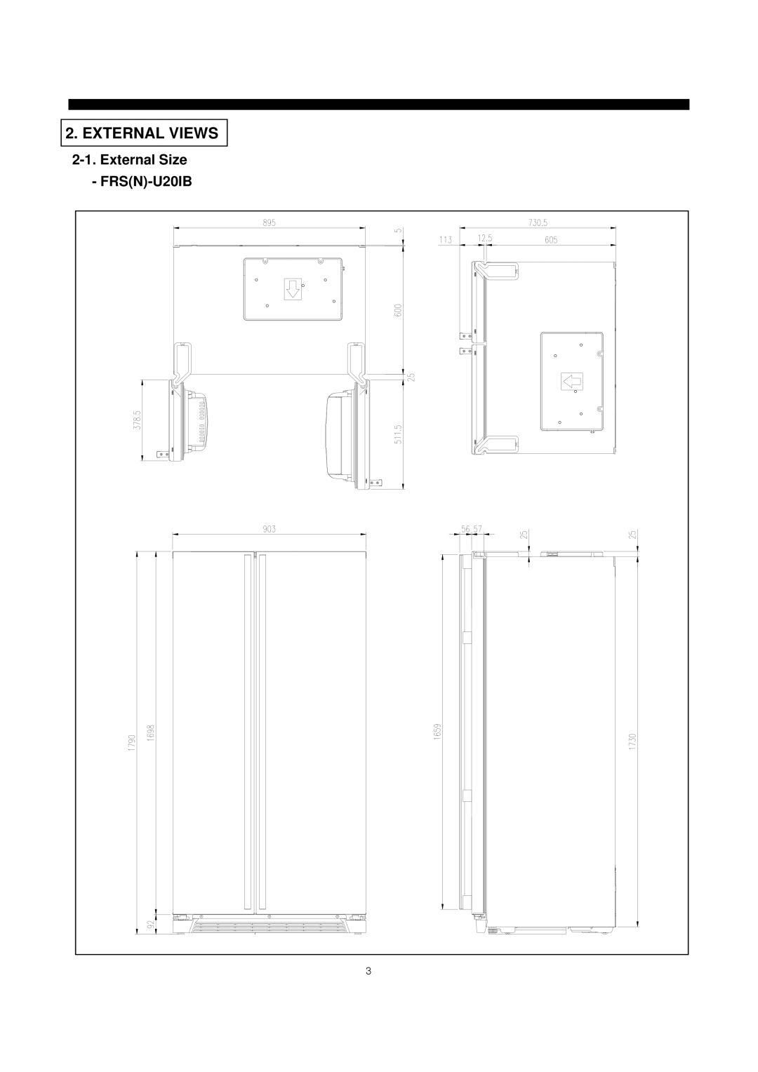 Daewoo frs20 manual External Views 