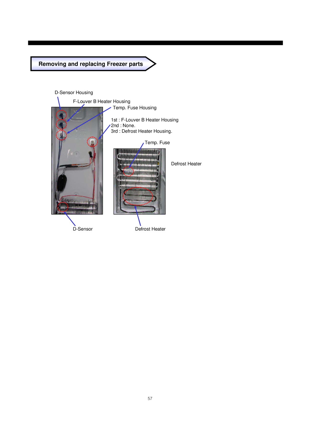 Daewoo frs20 manual Defrost Heater 