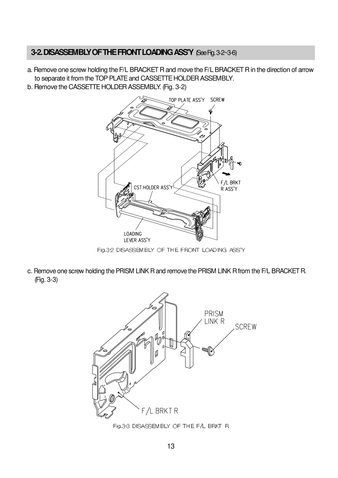 Daewoo K3050MECHA service manual Disassemblyofthefrontloadingassy SeeFig.3-2~3-6 