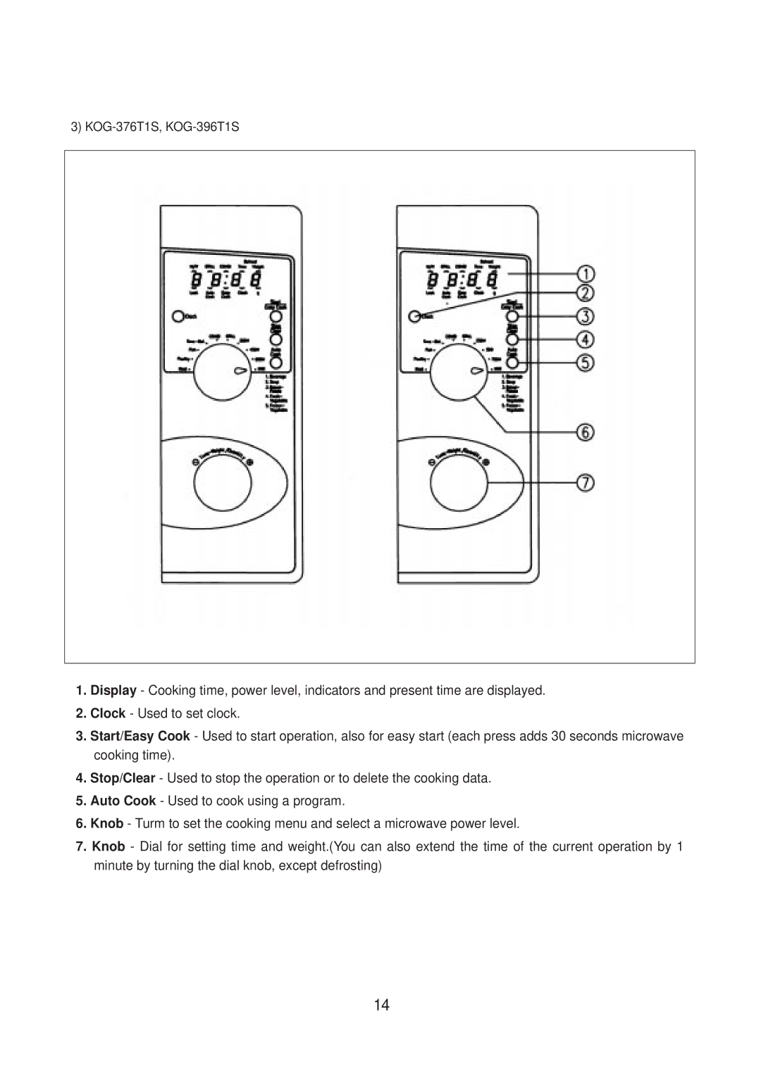 Daewoo KOG-391G0S, KOG-371H0S, KOG-373R0S, KOG-374R0S, KOG-375R0S, KOG-393R0S, KOG-391H0S service manual KOG-376T1S, KOG-396T1S 