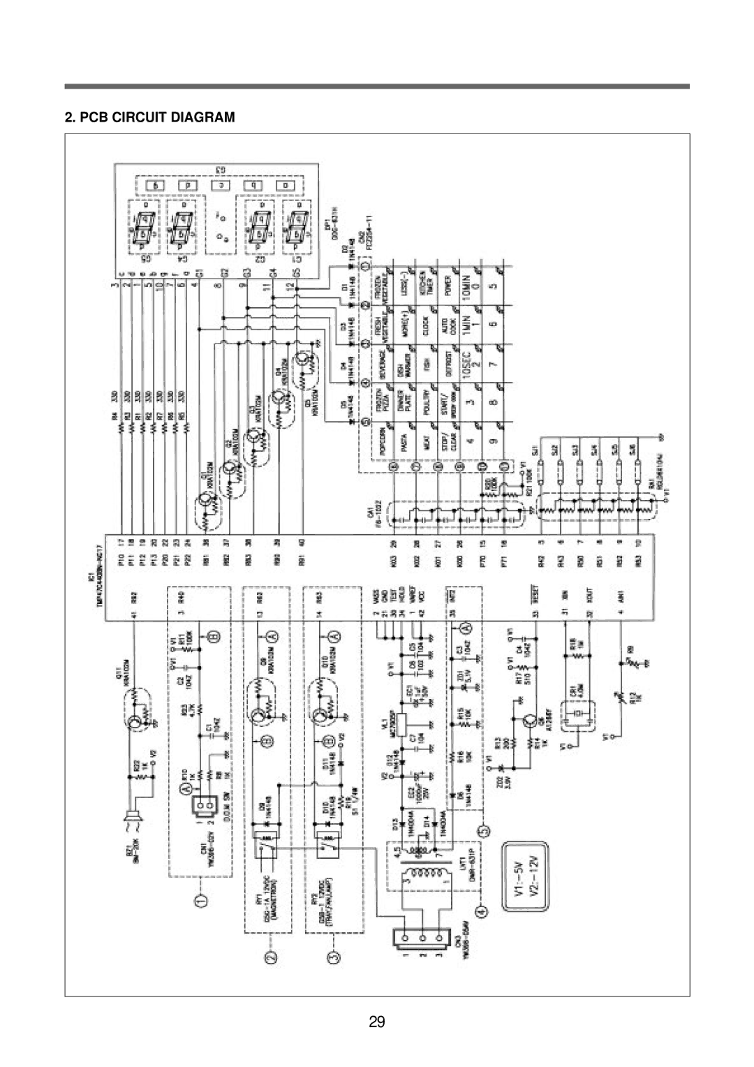 Daewoo KOR-630A9A, KOR-630A1A, KOR-630A0A service manual PCB Circuit Diagram 