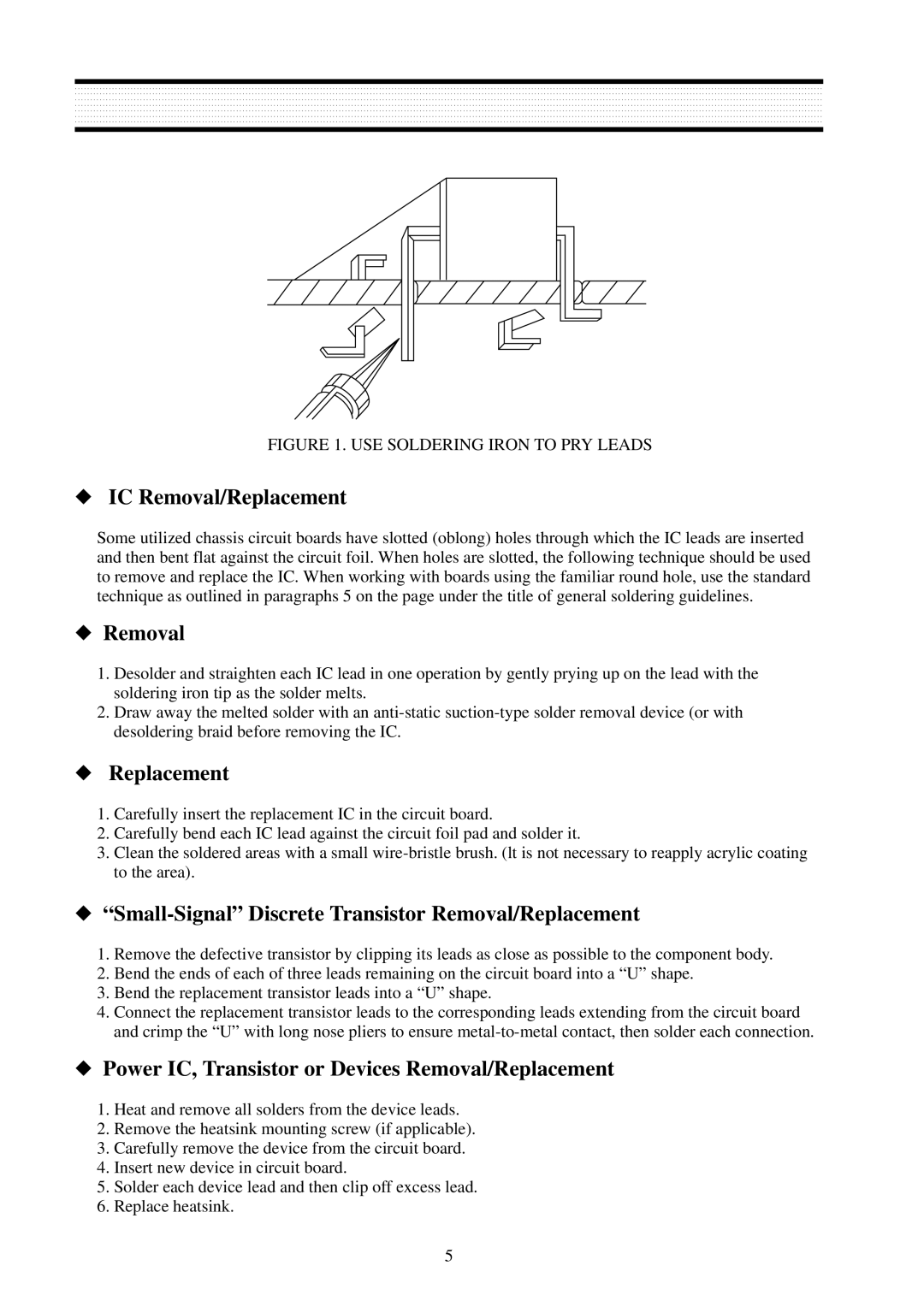 Daewoo L510B1 service manual IC Removal/Replacement, Small-Signal Discrete Transistor Removal/Replacement 