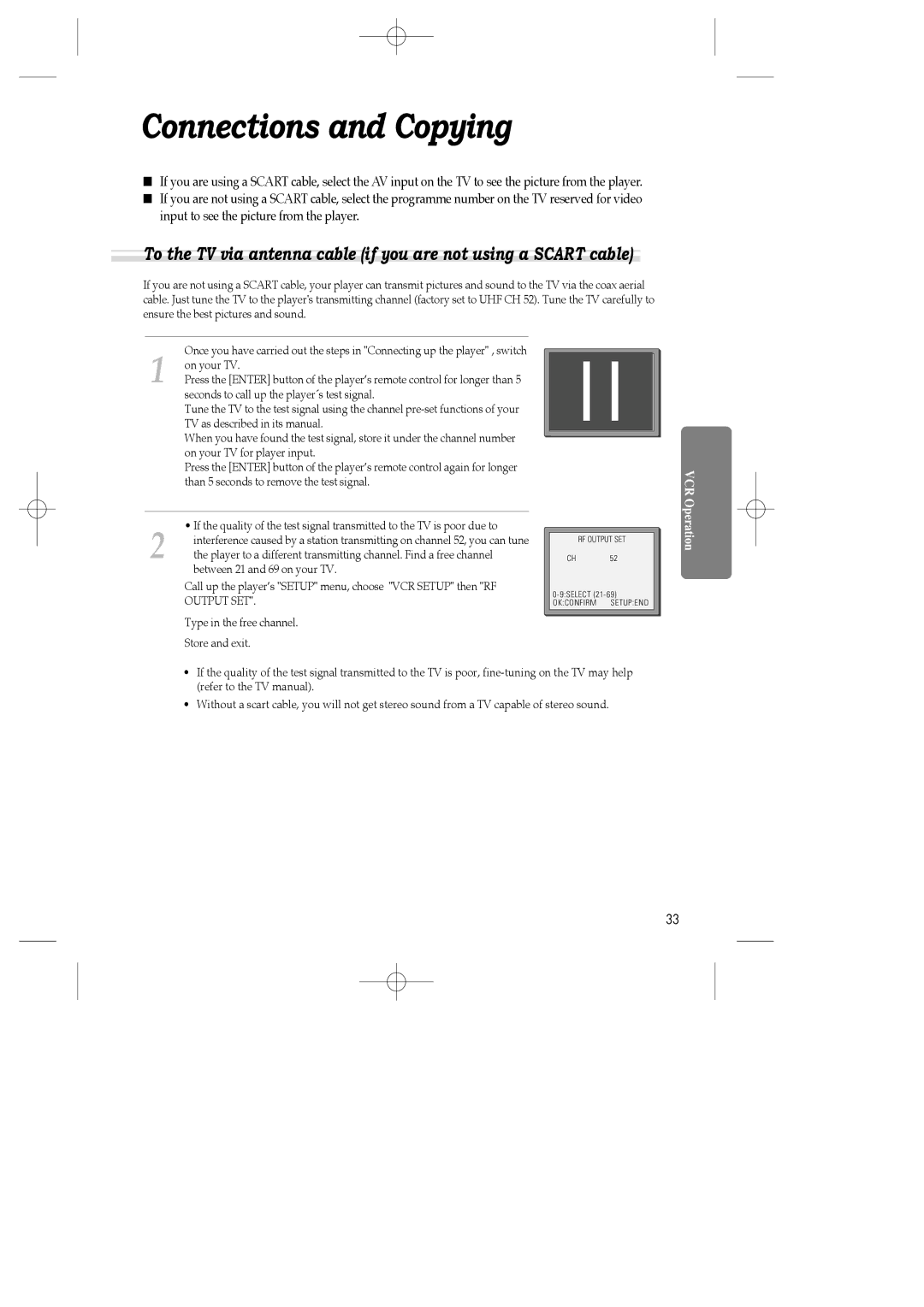 Daewoo SH-9810P, SH-3510P, SH-9840P instruction manual Connections and Copying 