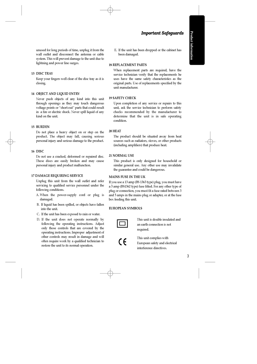 Daewoo SH-9810P, SH-3510P, SH-9840P instruction manual Important Safeguards 