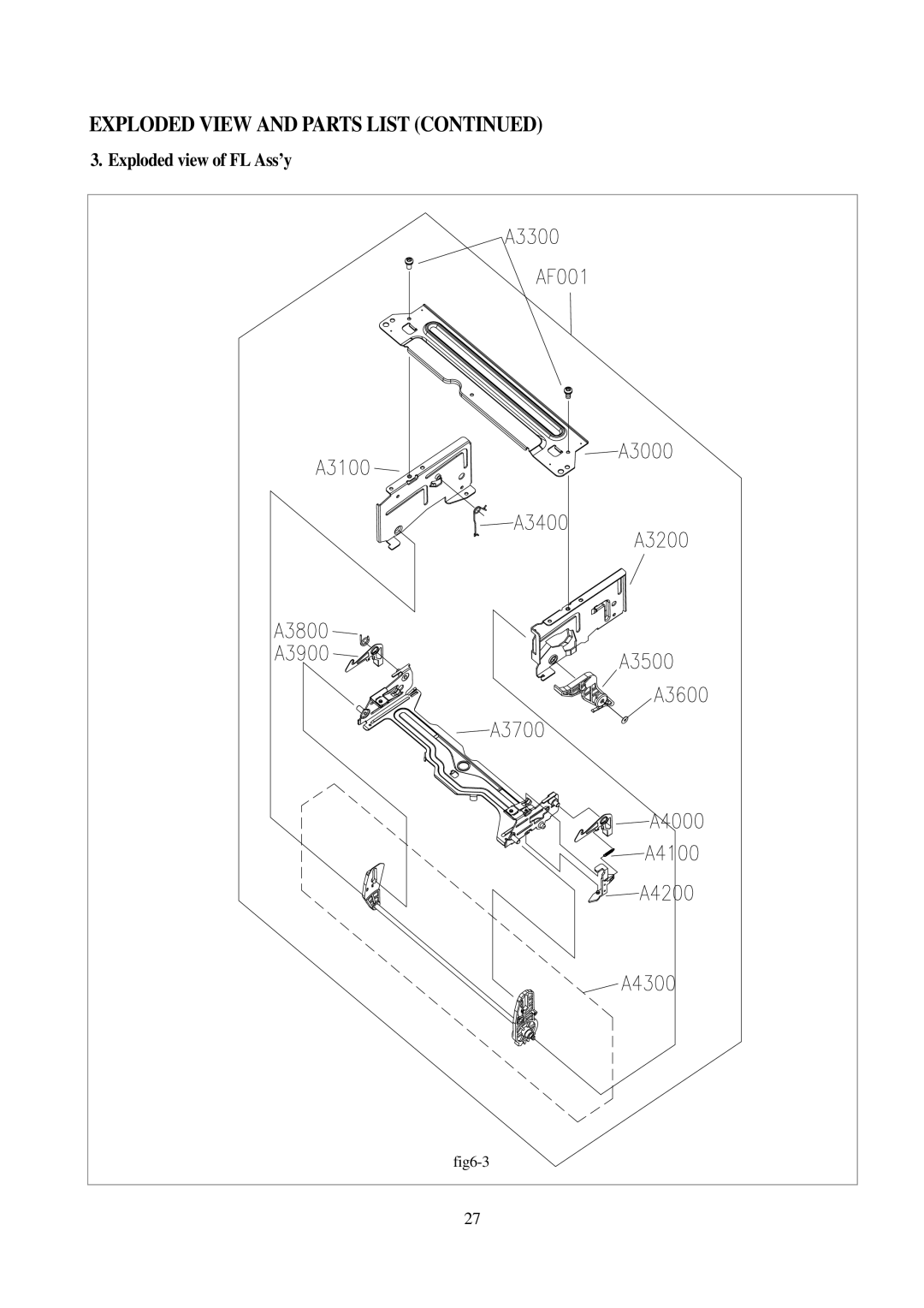 Daewoo VCR MECHANISM UNIT service manual Exploded view of FL Ass’y 