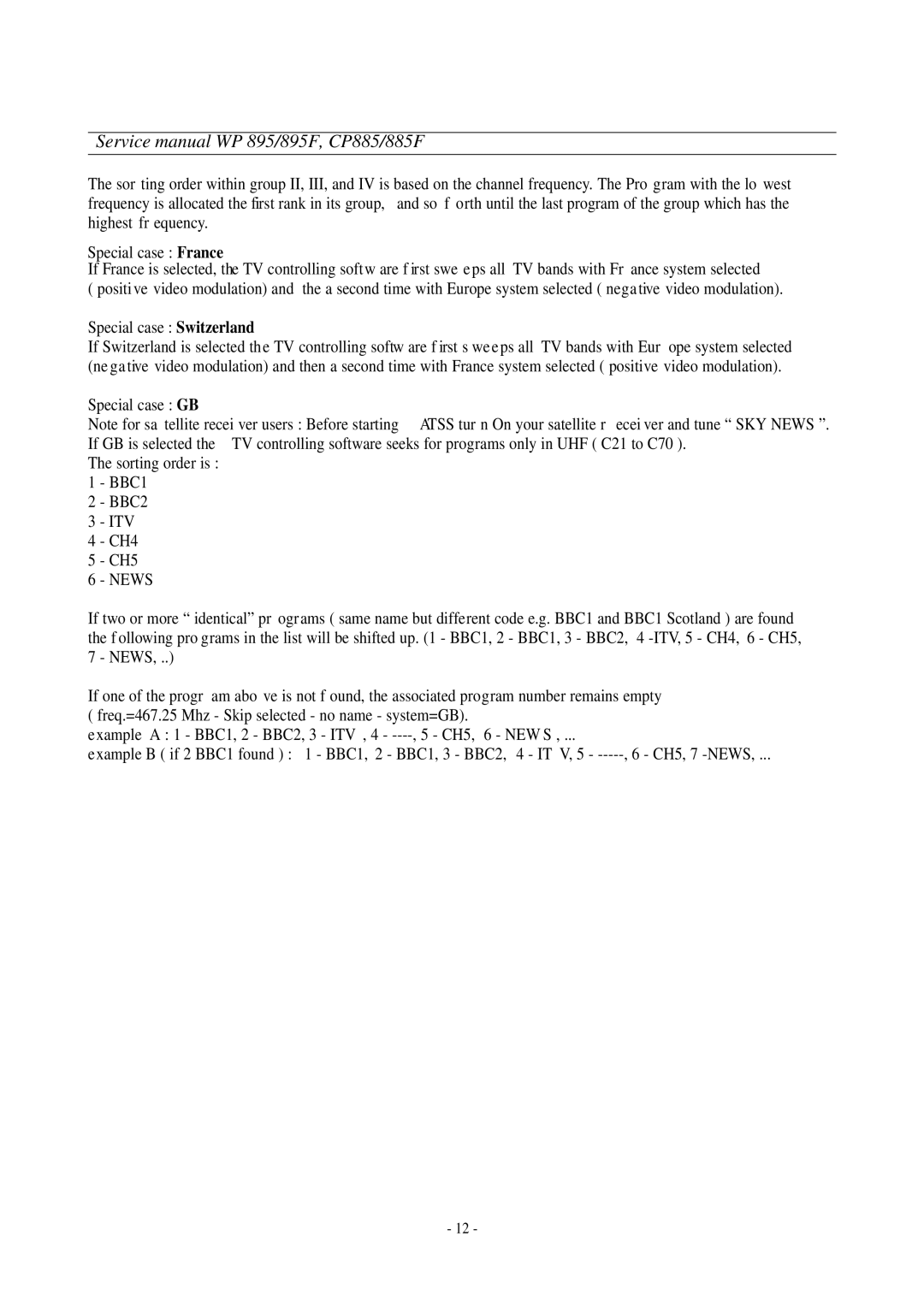 Daewoo WP-895F, CP-885F service manual Itv 