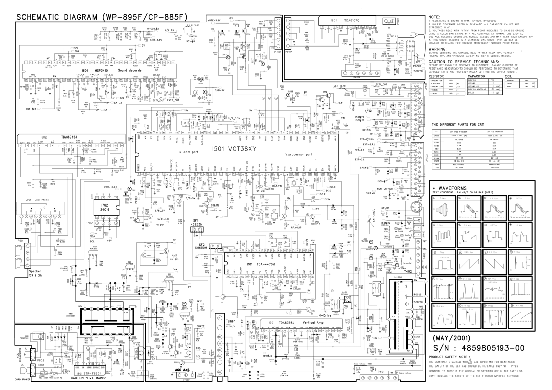 Daewoo WP-895F, CP-885F service manual 