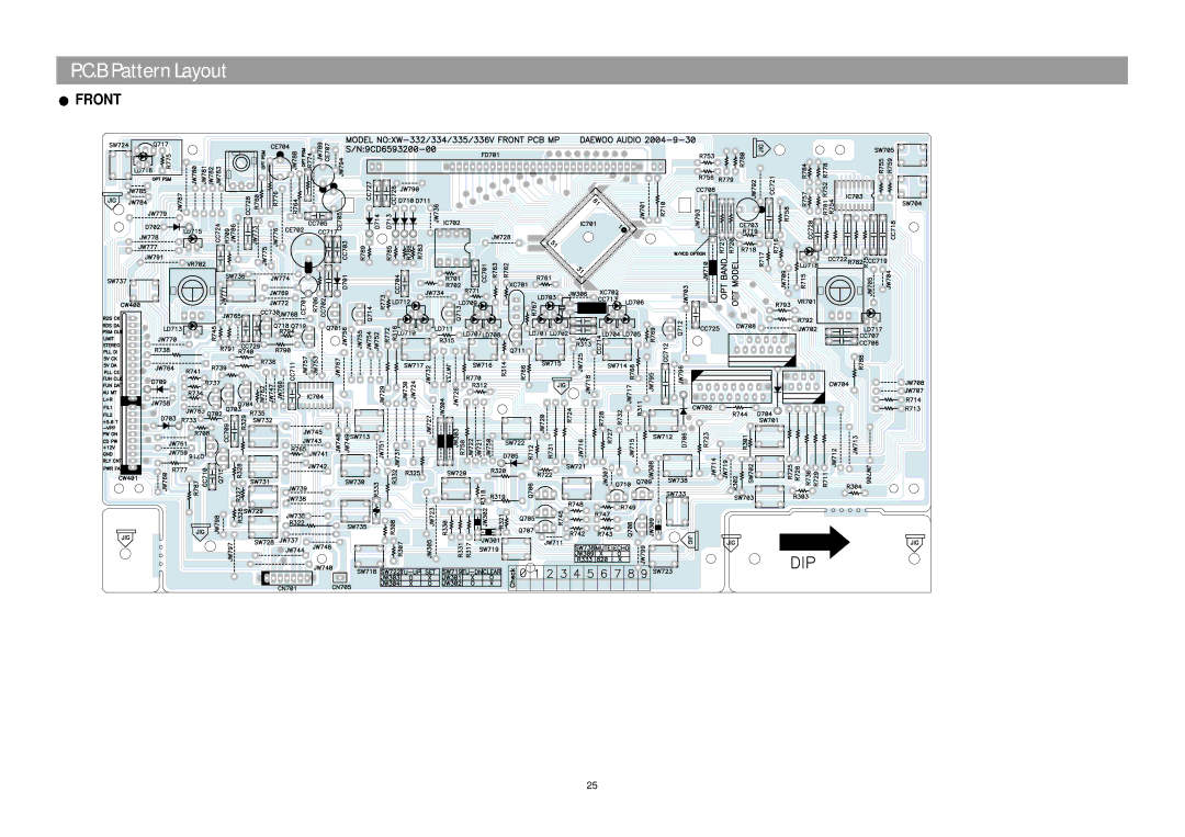 Daewoo XG332V service manual Front 