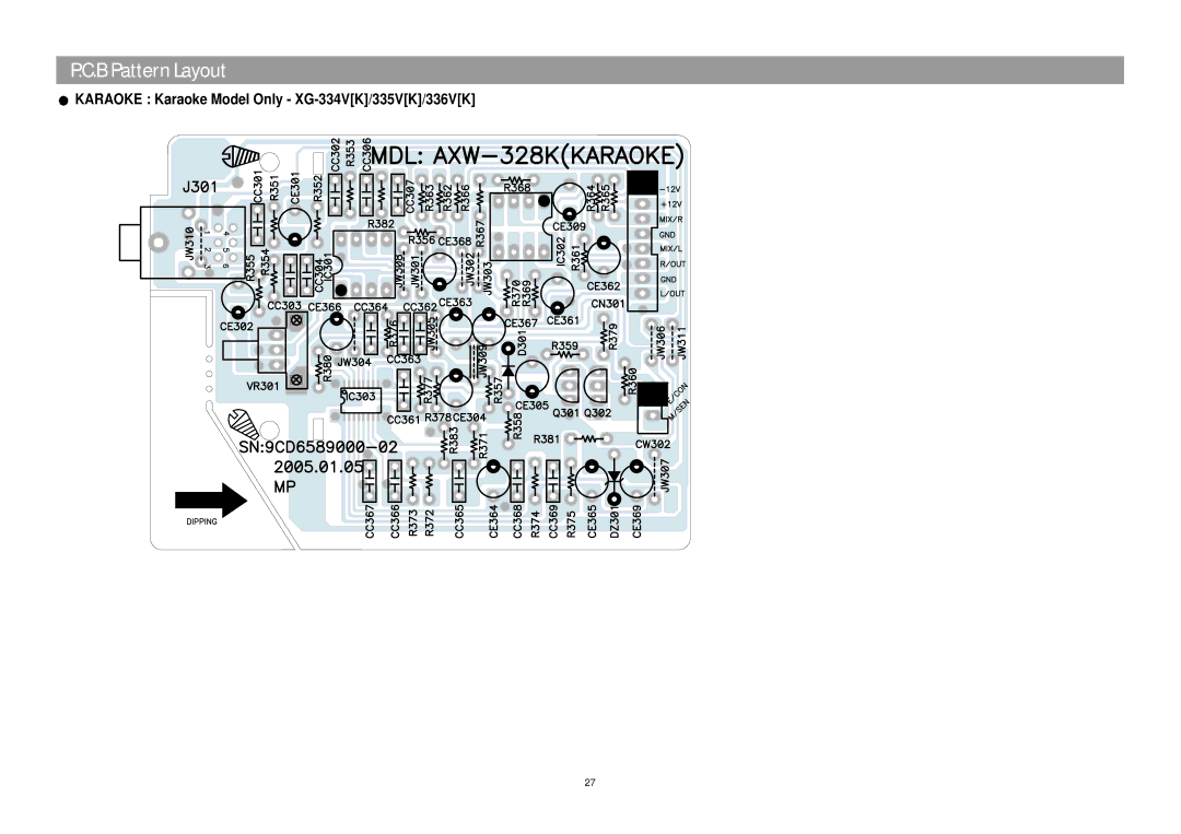 Daewoo XG332V service manual Karaoke Karaoke Model Only XG-334VK/335VK/336VK 