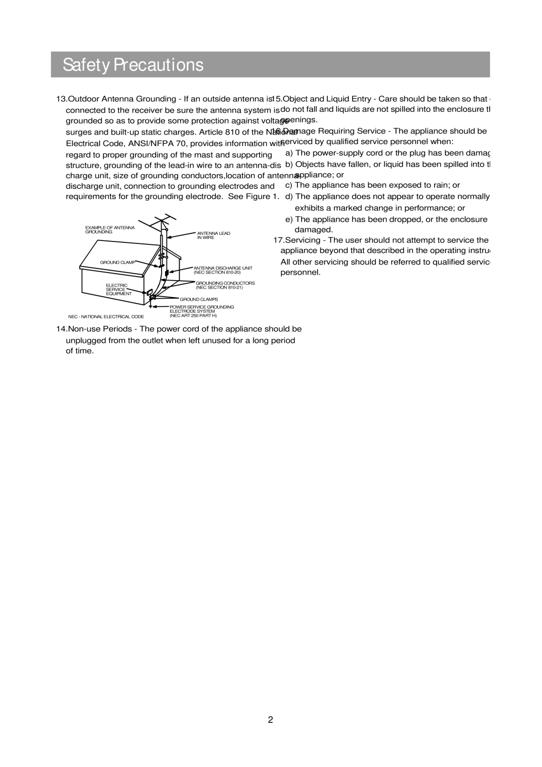 Daewoo XG332V service manual Damaged 