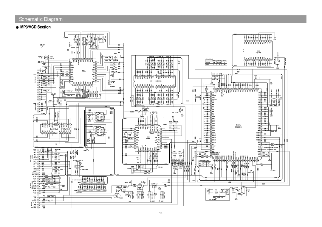 Daewoo XG332V service manual MP3/VCD Section, Schematic Diagram 
