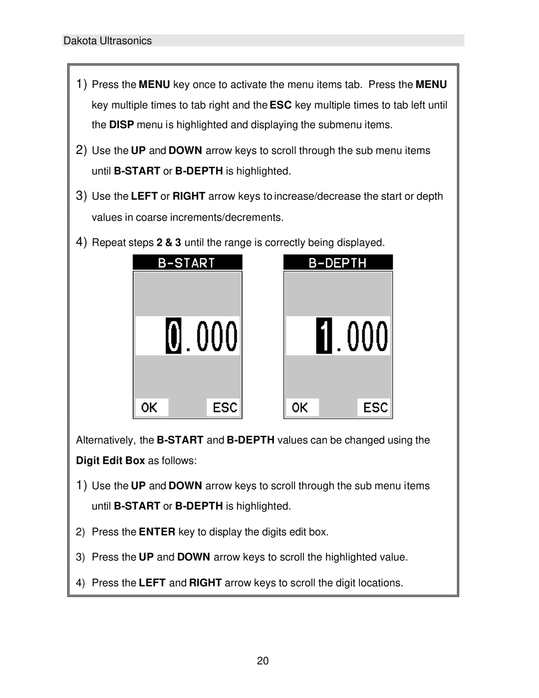 Dakota Digital CMX operation manual Digit Edit Box as follows 