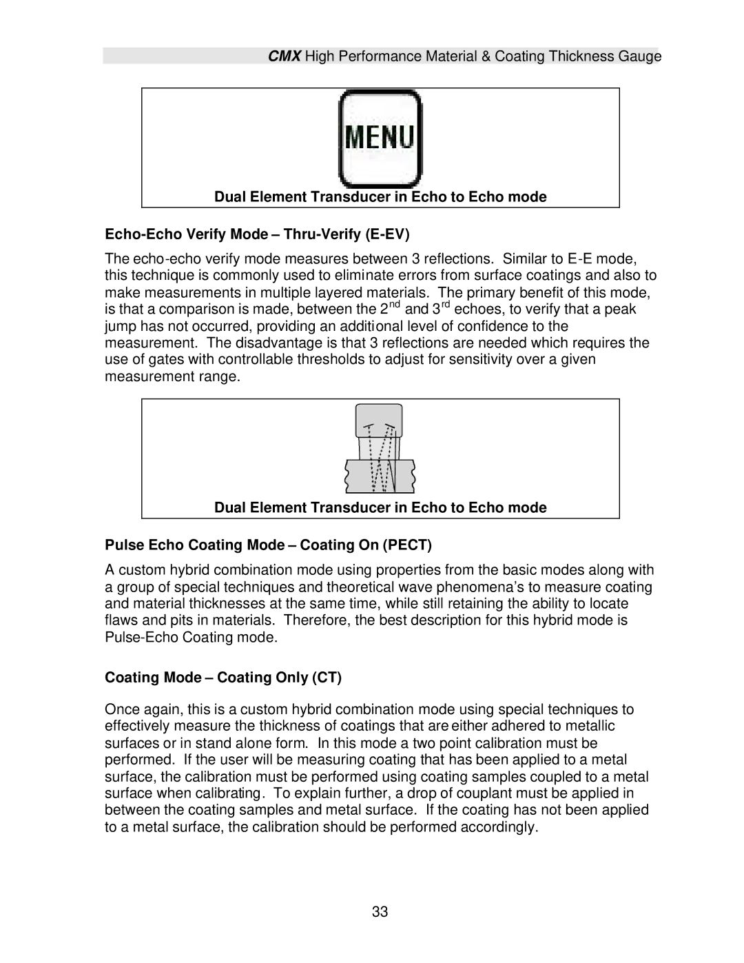 Dakota Digital CMX operation manual Coating Mode Coating Only CT 