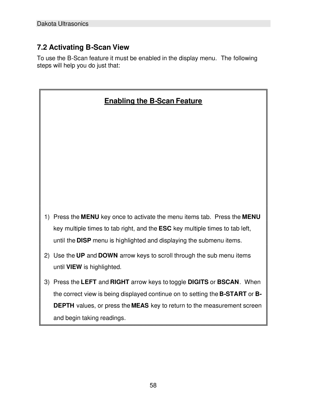 Dakota Digital CMX operation manual Activating B-Scan View, Enabling the B-Scan Feature 