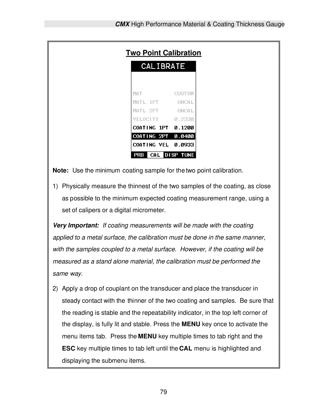 Dakota Digital CMX operation manual Two Point Calibration 