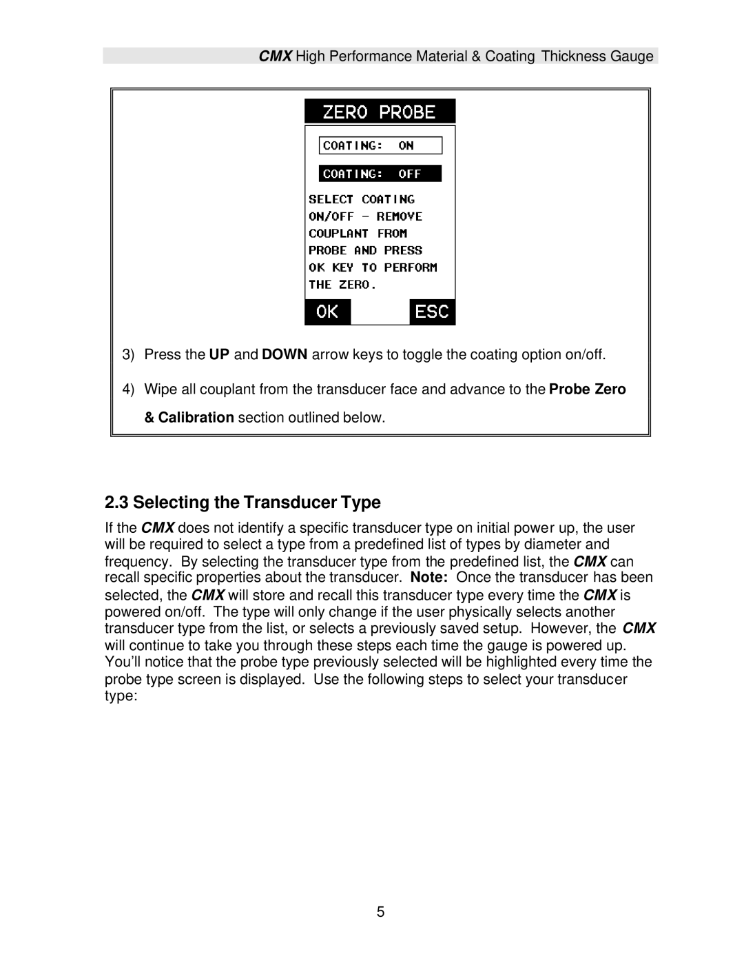 Dakota Digital CMX operation manual Selecting the Transducer Type 