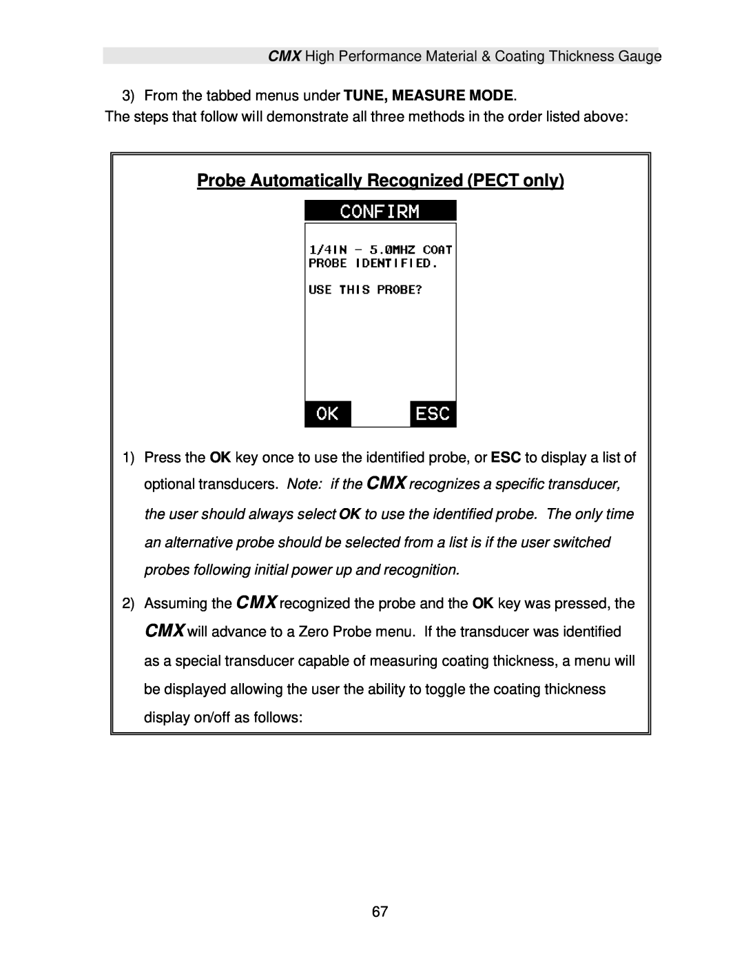 Dakota Digital CMX operation manual Probe Automatically Recognized PECT only 