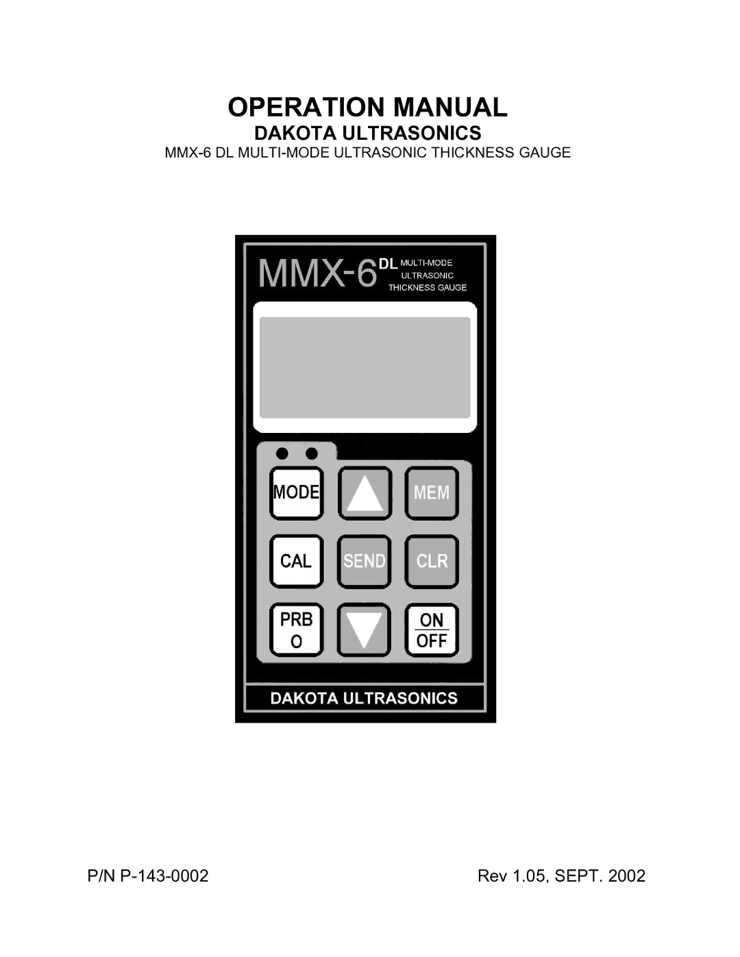 Dakota Digital MMX-6 operation manual Dakota Ultrasonics 