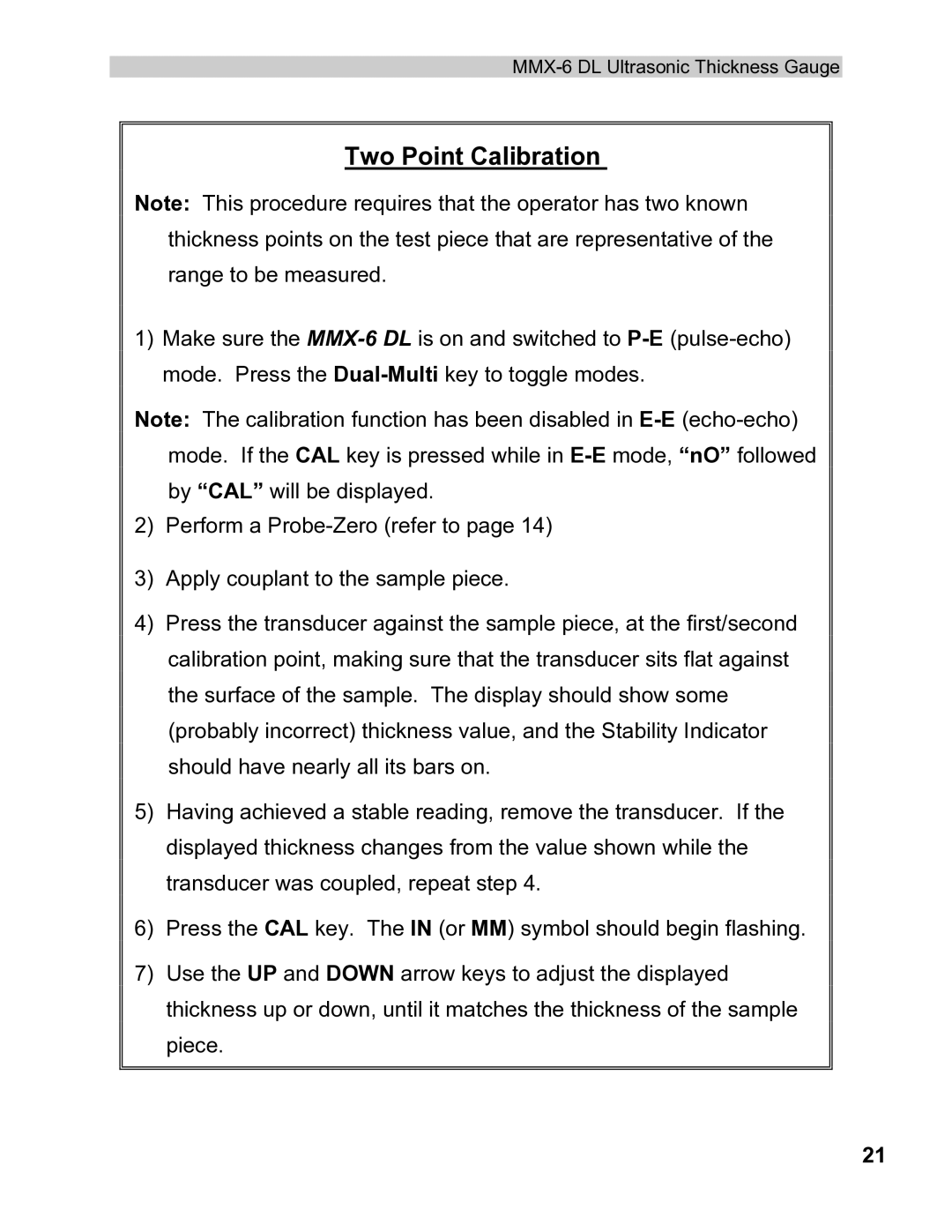 Dakota Digital MMX-6 operation manual Two Point Calibration 