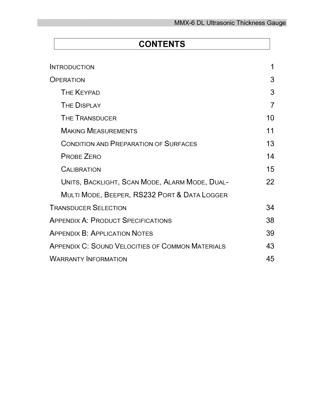 Dakota Digital MMX-6 operation manual Contents 