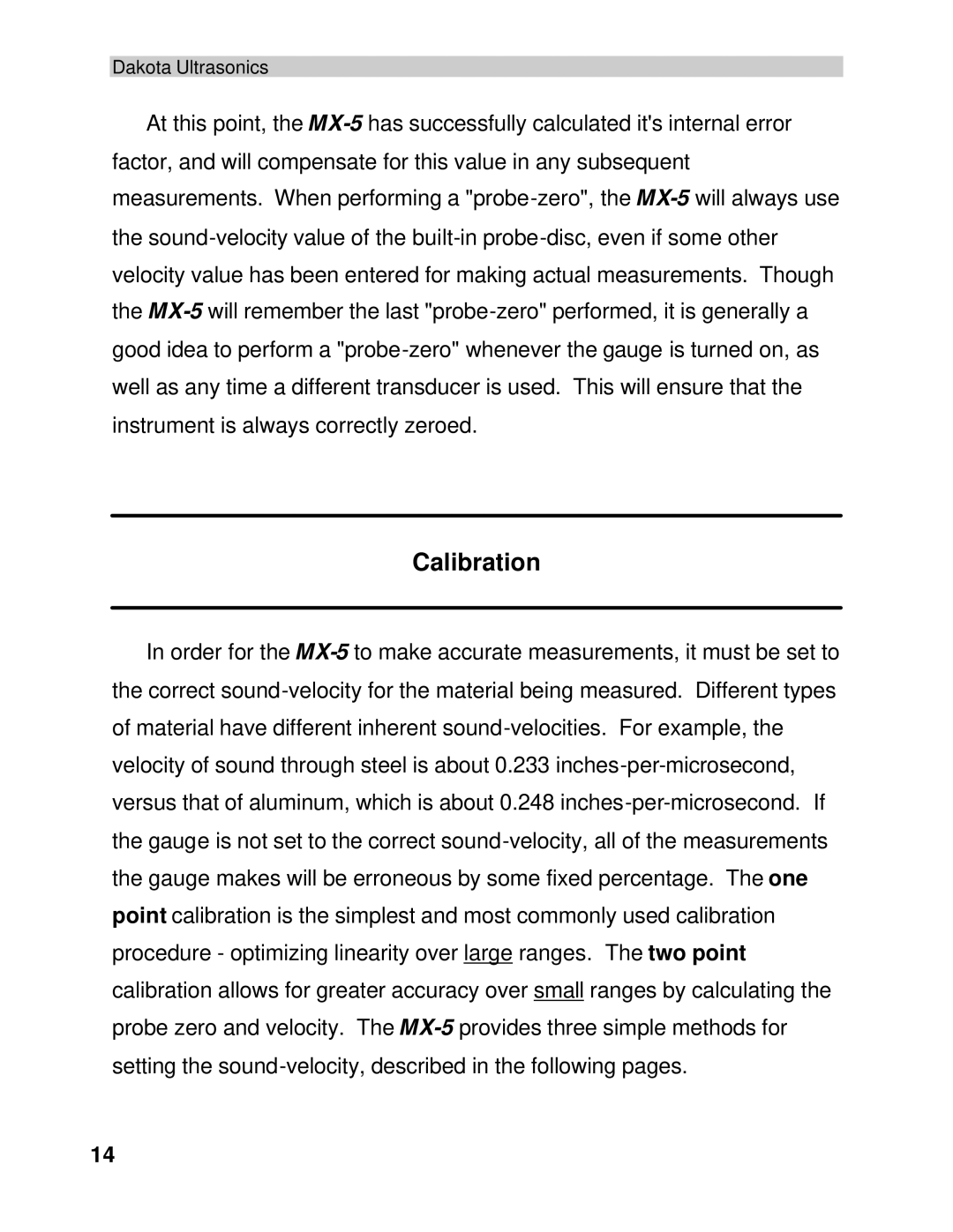 Dakota Digital MX-5 operation manual Calibration 