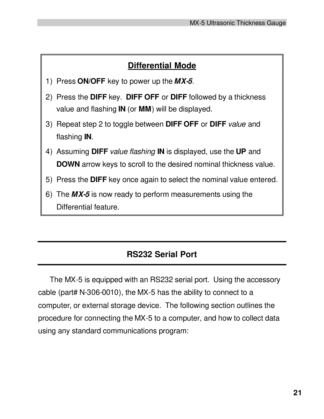 Dakota Digital MX-5 operation manual RS232 Serial Port 