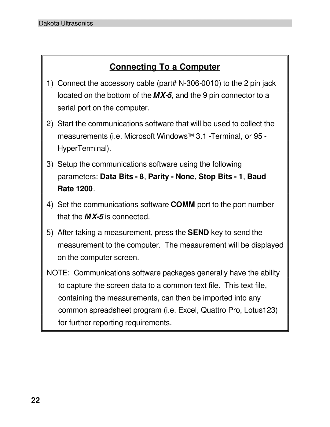 Dakota Digital MX-5 operation manual Connecting To a Computer 