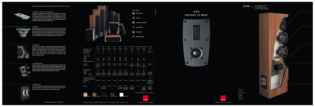 DALI Loudspeakers IKON technical specifications Driver, Features 