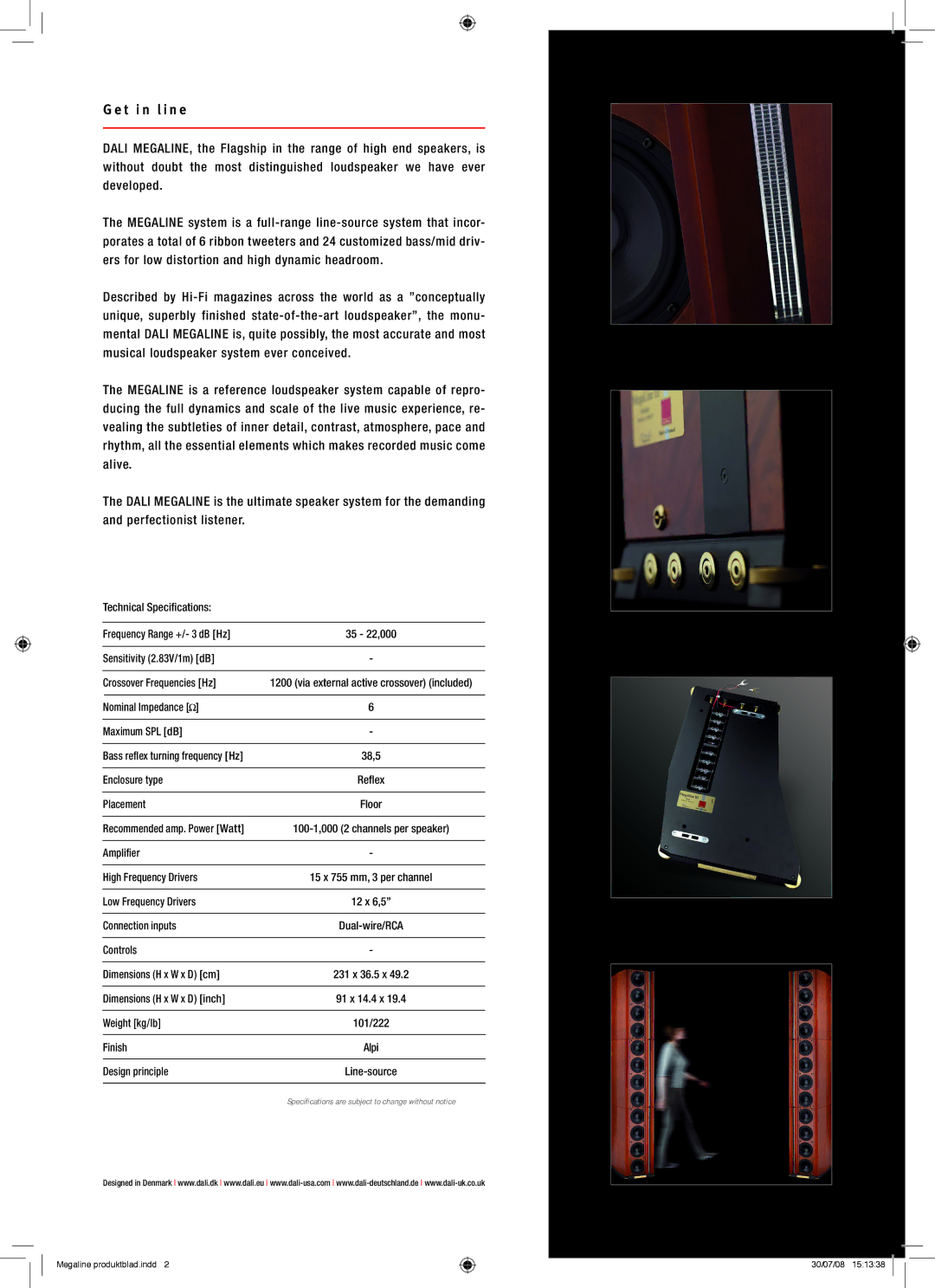 DALI Loudspeakers Loudspeaker System manual T i n l i n e 