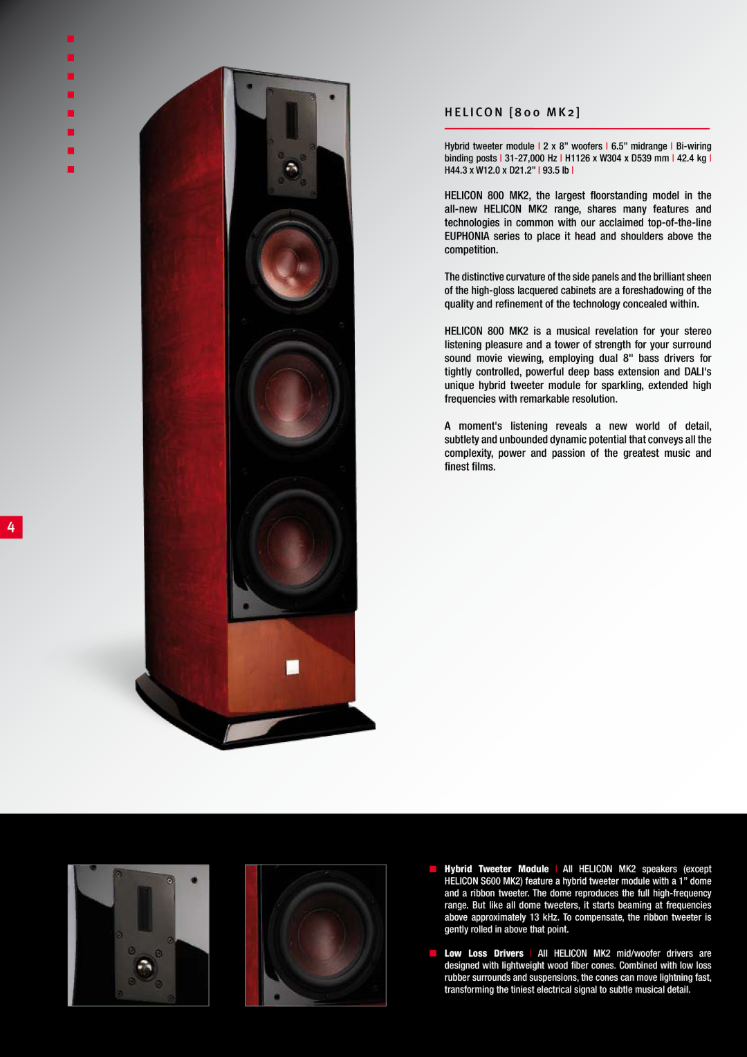 DALI Loudspeakers MK2 manual L I CO N 8 0 0 M K 