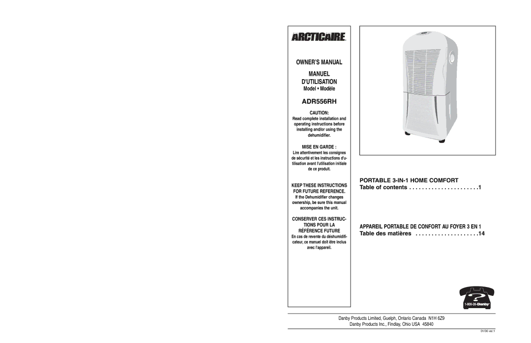 Danby ADR556RH owner manual Model Modèle 