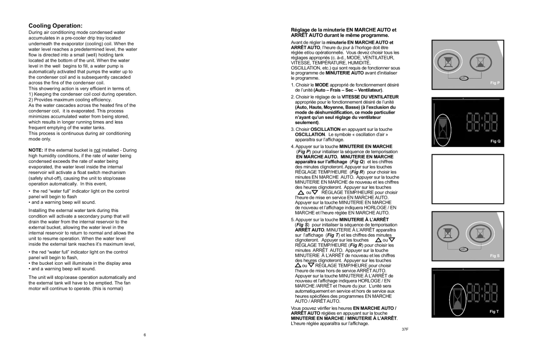 Danby APAC9036 owner manual Cooling Operation 