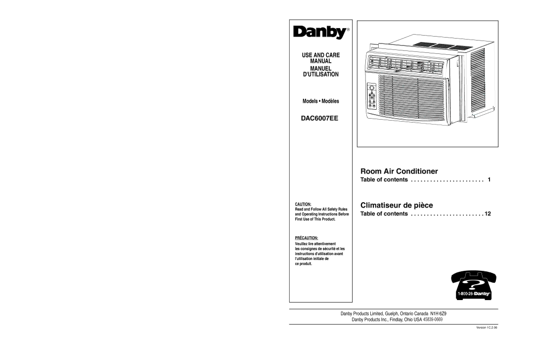 Danby DAC6007EE manuel dutilisation Climatiseur de pièce 