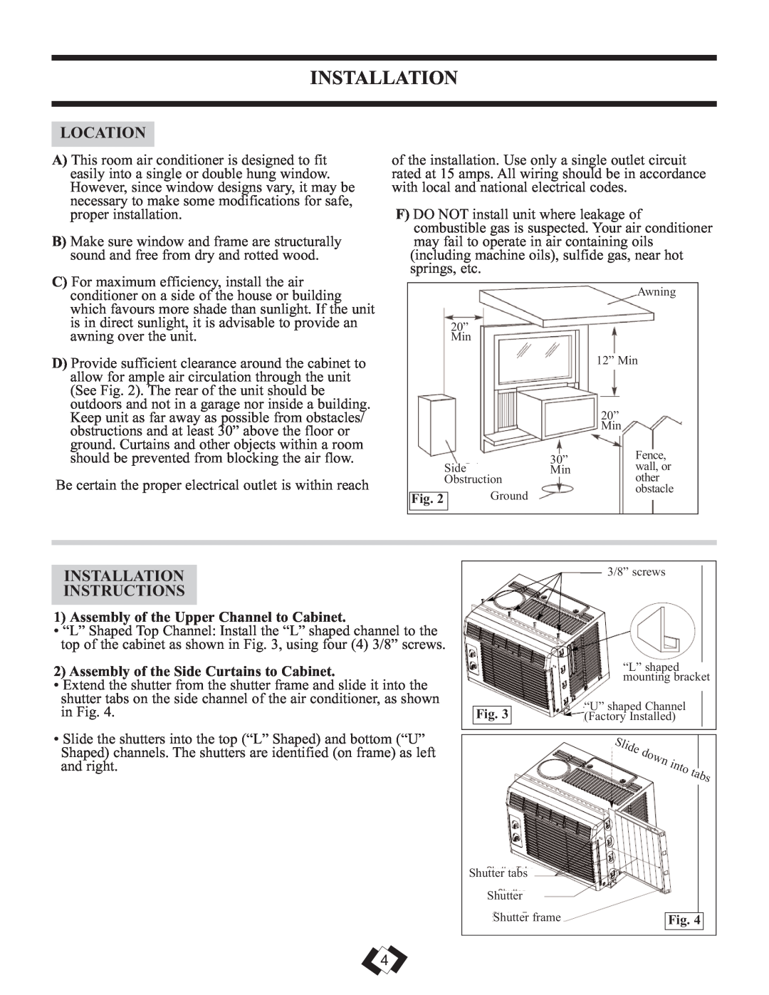 Danby DAC6010E warranty Location, Installation Instructions, Assembly of the Upper Channel to Cabinet 