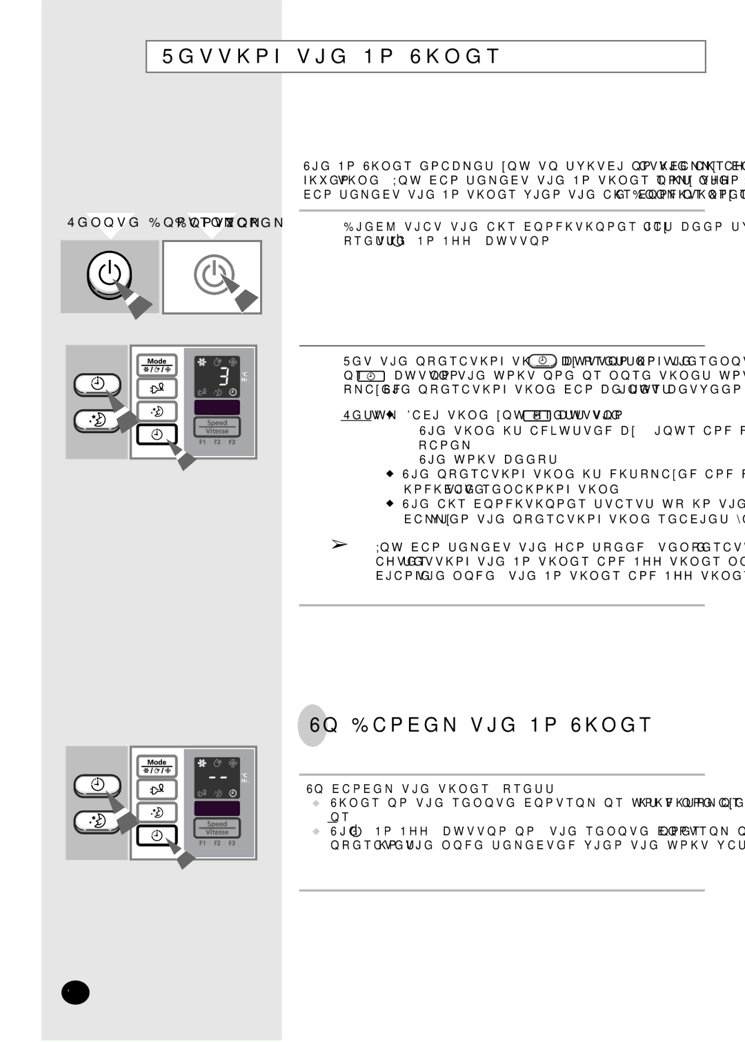 Danby DAC6078EE manual 5GVVKPIVJG1P6KOGT, 6Q%CPEGNVJG1P6KOGT, RTGUUVJG 1P1HHDWVVQP, Rcpgn 