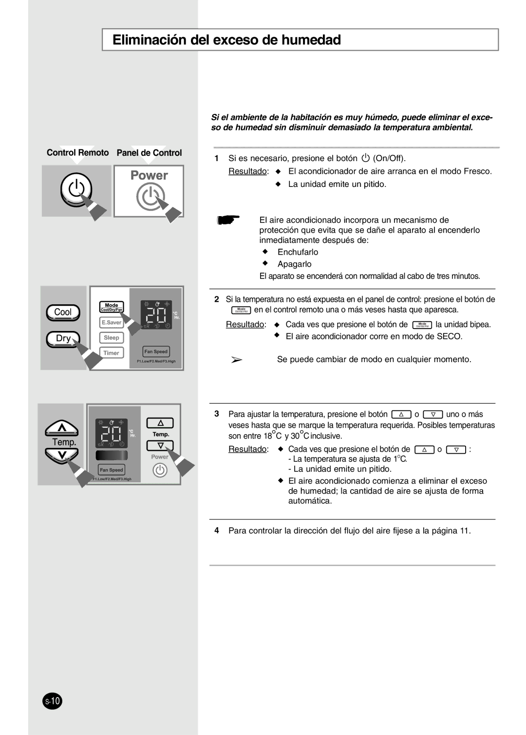 Danby DAC8404DE, DAC12344DE, DAC14004D, DAC18030 manuel dutilisation Eliminación del exceso de humedad, Resultado 