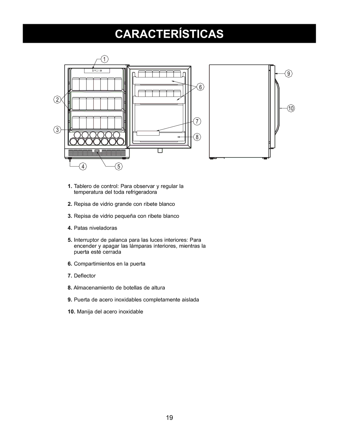 Danby DAR154BLSST manual Características 