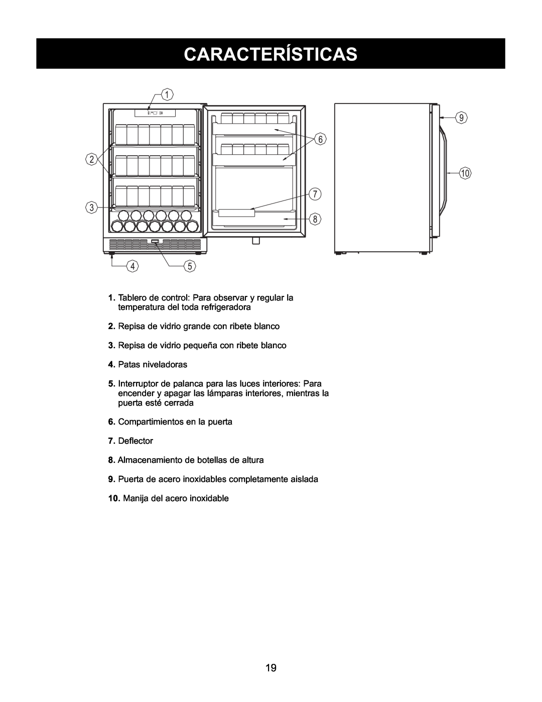 Danby DAR154BLSST manual Características 