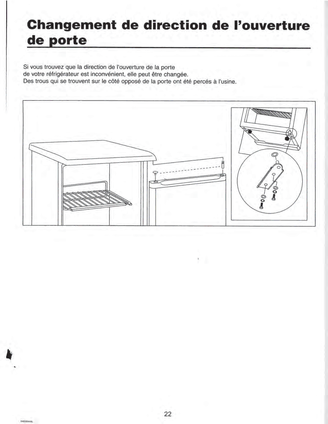 Danby DAR259W, DAR259BL manual 