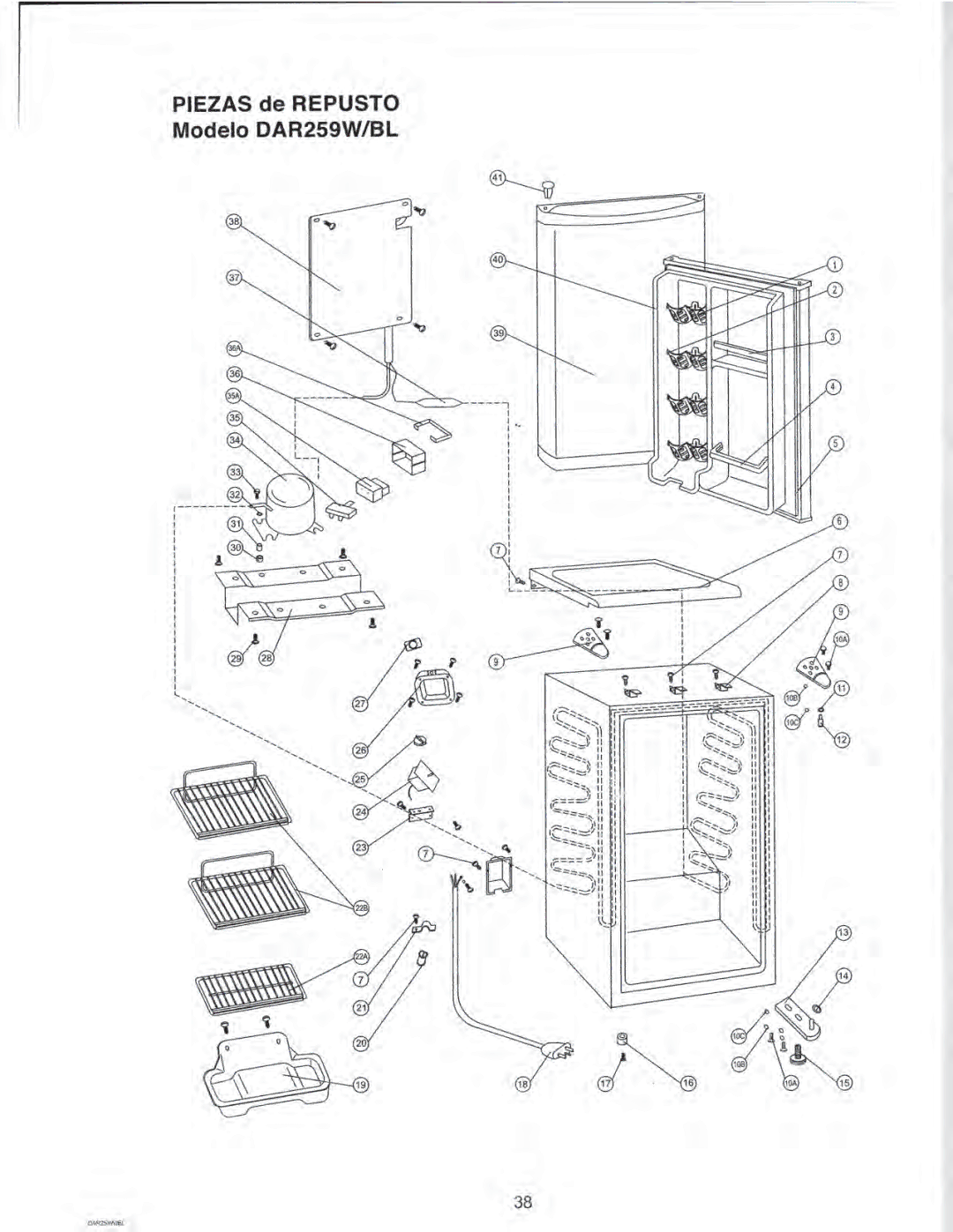 Danby DAR259W, DAR259BL manual 