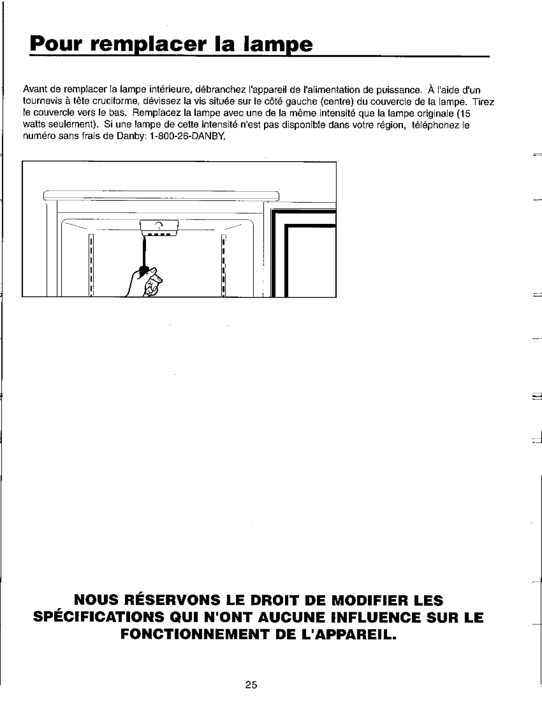 Danby DAR440W, DAR440BL manual 