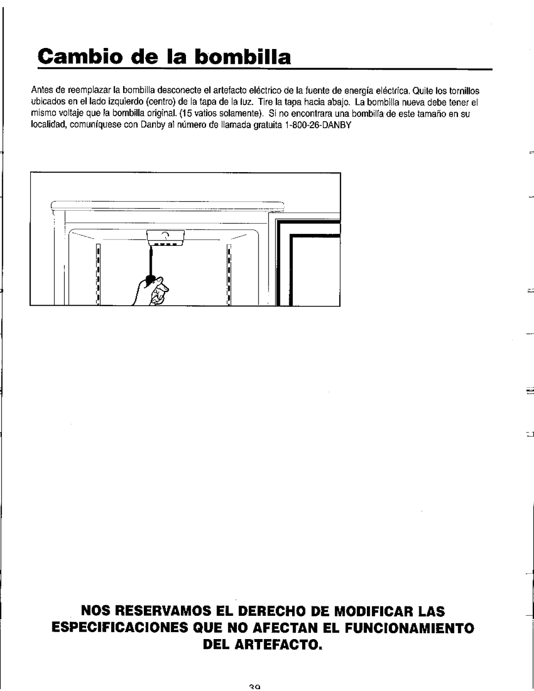 Danby DAR440W, DAR440BL manual 