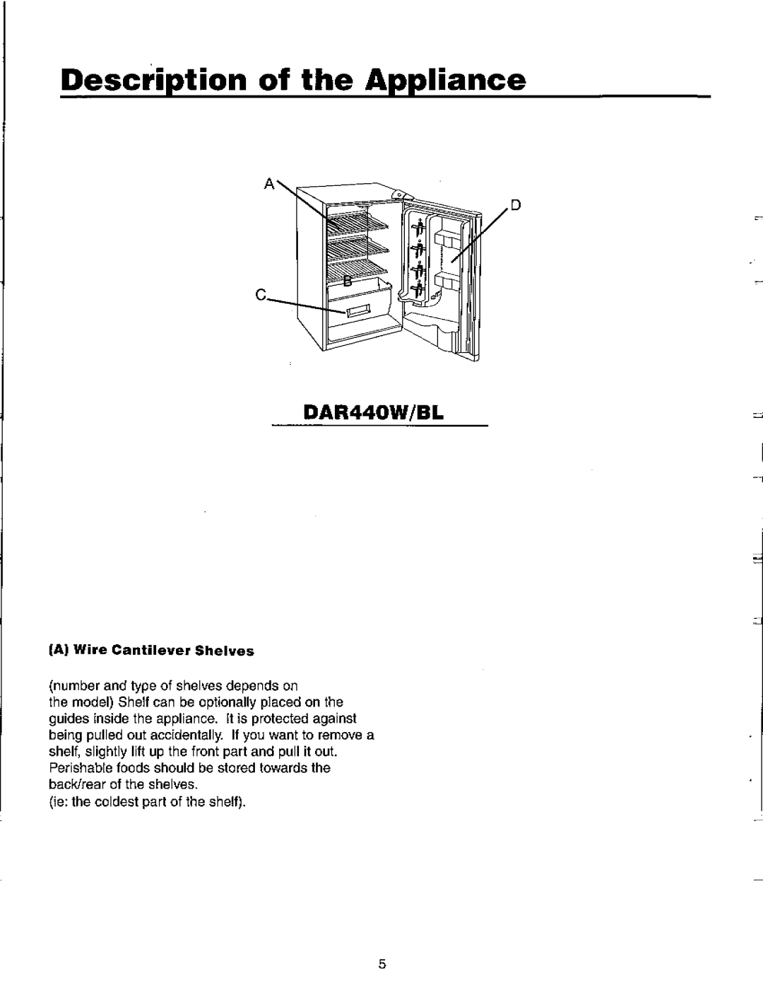 Danby DAR440W, DAR440BL manual 