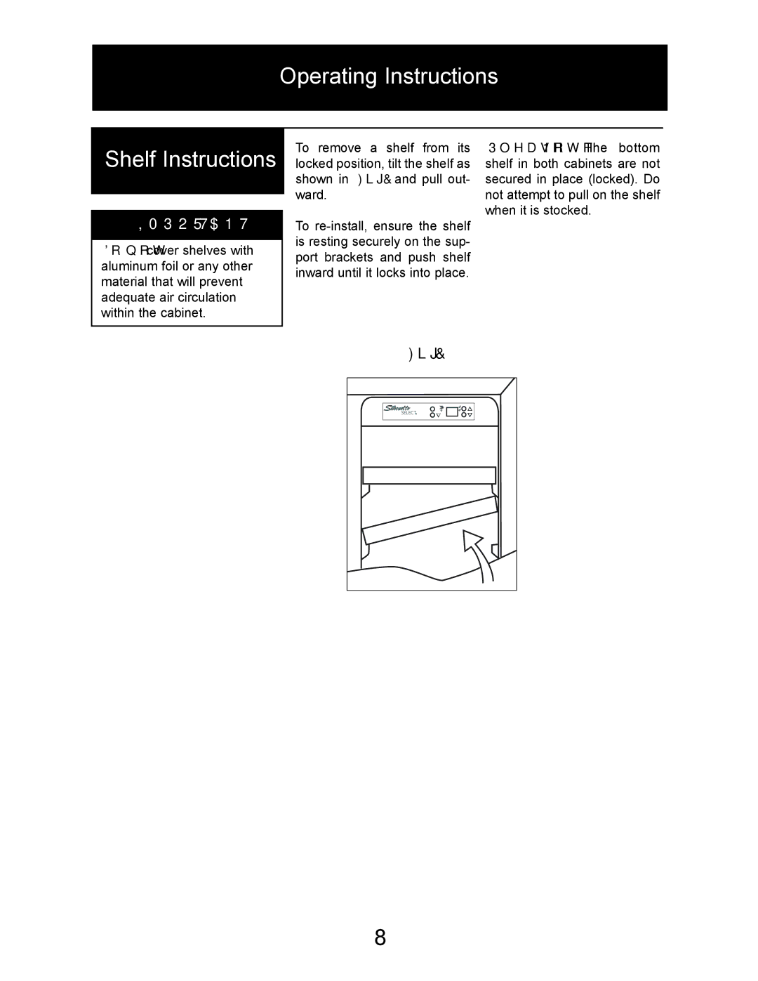 Danby DBC7070BLSST owner manual Operating Instructions Shelf Instructions, Fig C 