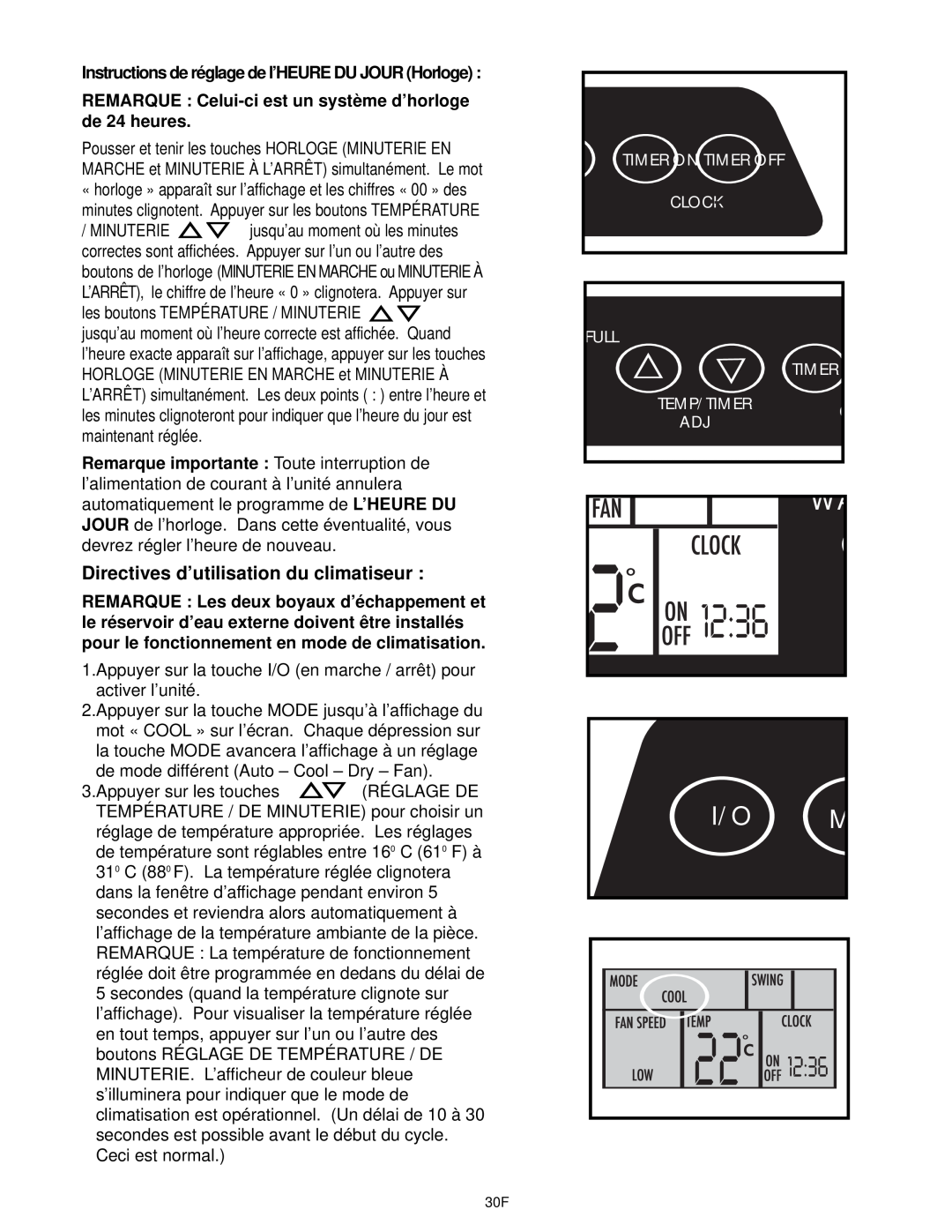 Danby DCAP 12030, DPAC9030 manual Remarque importante : Toute interruption de, REMARQUE : Les deux boyaux d’échappement et 