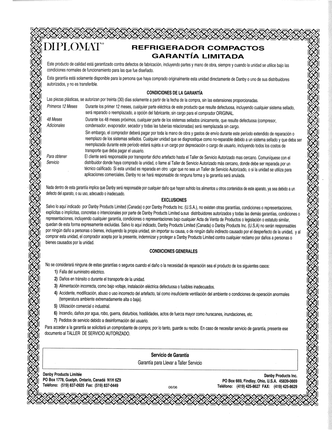 Danby DCR033BL manual 