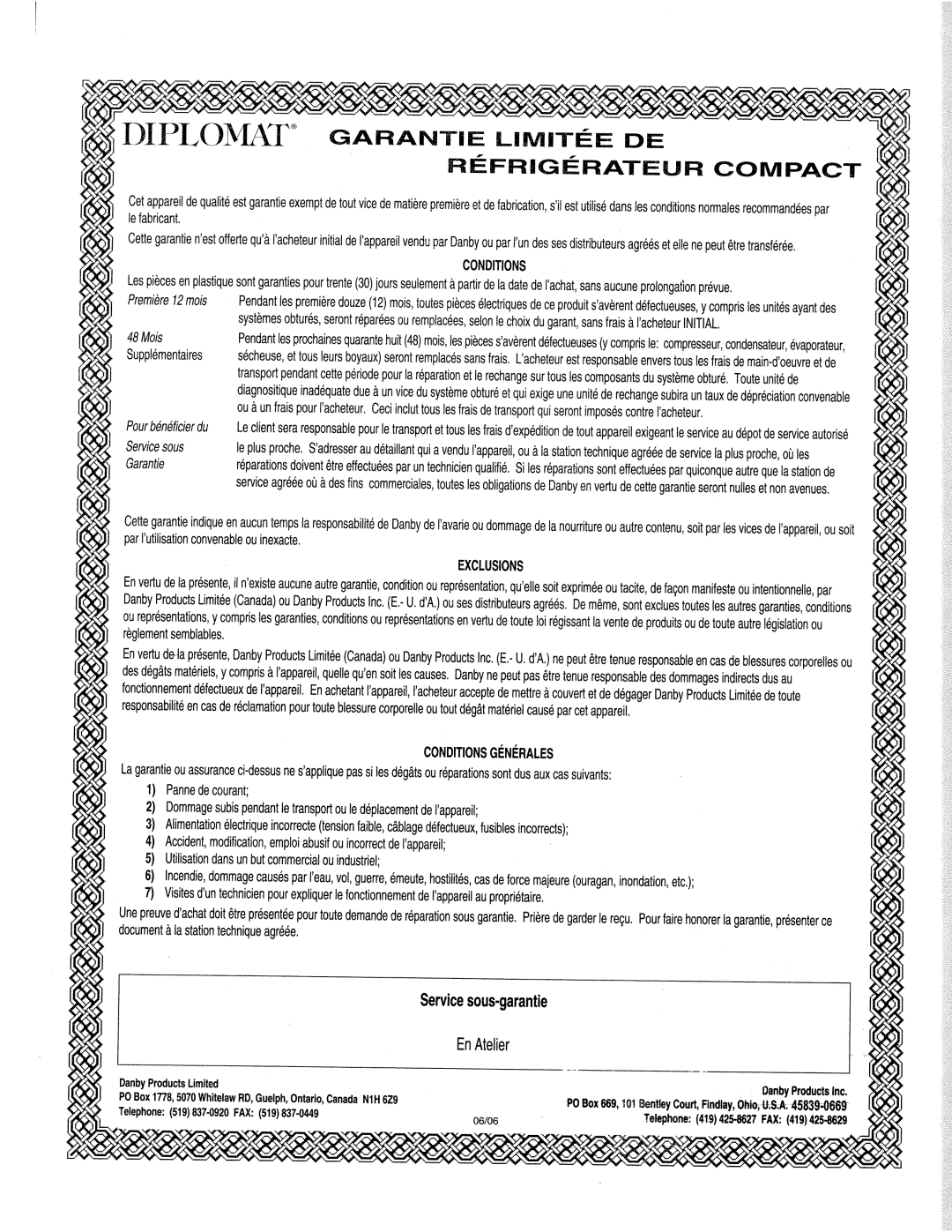 Danby DCR033BL manual 