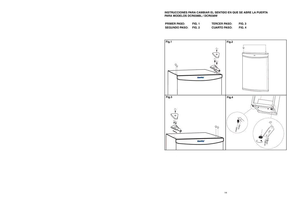 Danby DCR038W, DCR038BL owner manual 