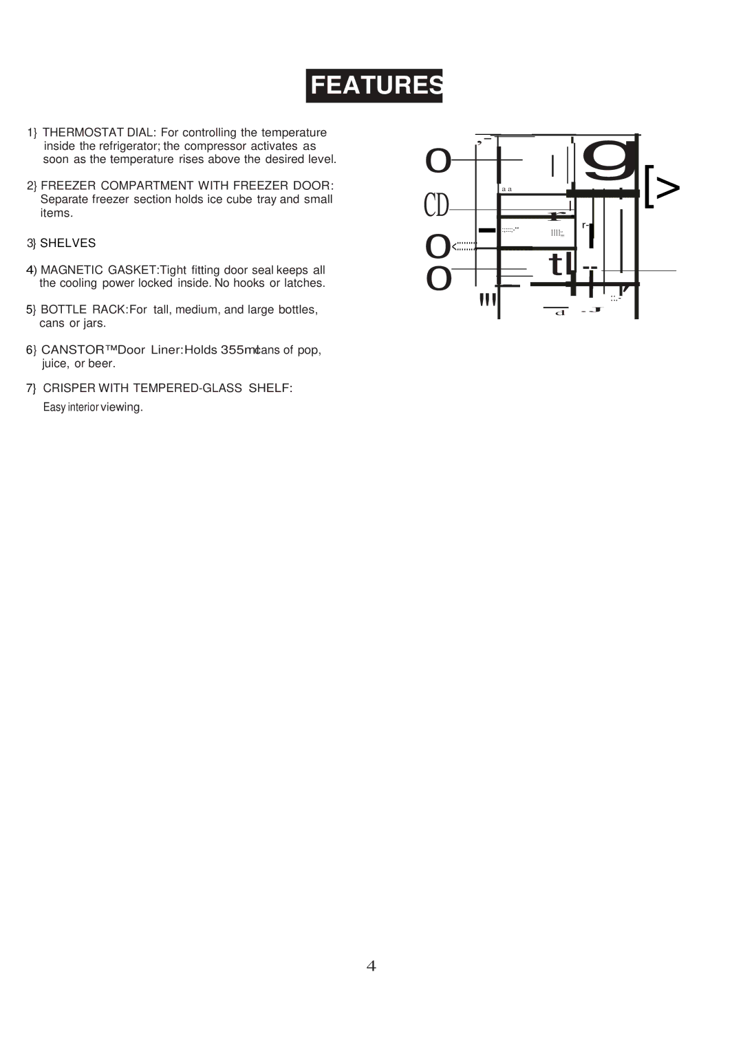 Danby DCRM31BSLDD manual Features 