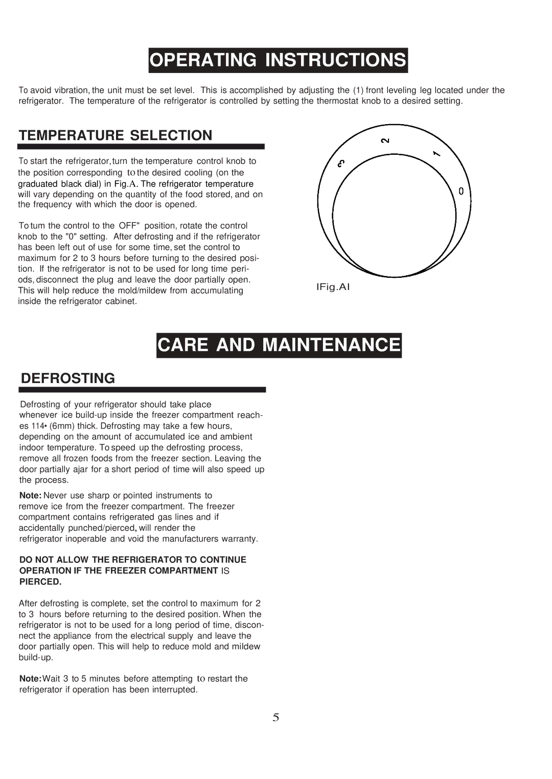 Danby DCRM31BSLDD manual Operating Instructions 